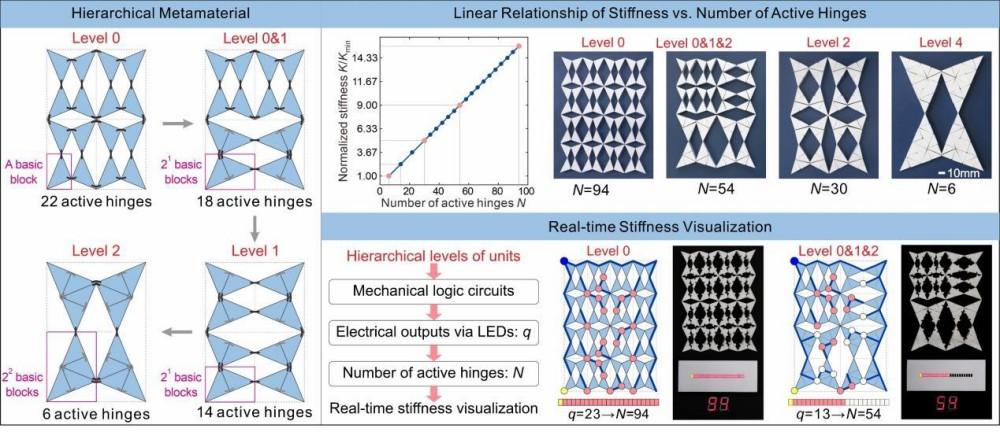 Design and Visualization of a Hierarchical Metamaterial with Tunable ...